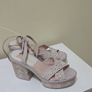 Dolce Vita Sparkling Tan Platform Heels